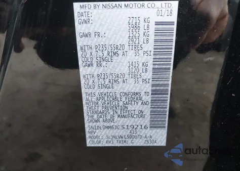 2018 Infiniti Qx60 z USA, uszkodzony, nr VIN 5N1DL0MM6JC519216